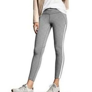 Athleta Chaturanga mesh trimmed leggings.